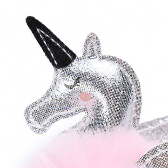 Women Faux Fur Unicorn Bag Charm Cute Key Chain for Bag Accessories