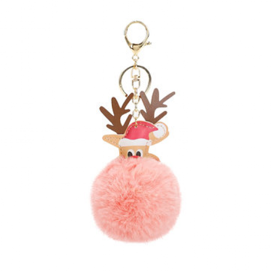 Cartoon Antler Fur Ball Pendant Bag Accessory For Women for Bag Accessories