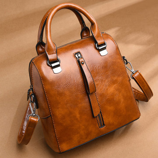 Women Vintage PU Leather Handbag Casual Crossbody Bag for Handbags