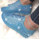 Women Soild Color Sequined Wearable Fashion Casual Shoes for Flat & Loafers