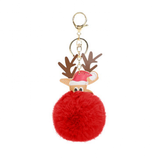 Cartoon Antler Fur Ball Pendant Bag Accessory For Women for Bag Accessories