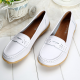 Big Size Pattern Leather Breathable Slip On Soft Flat Loafers for Flat & Loafers