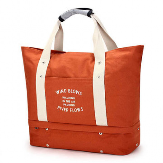 Casual Multifunctional Double-deck Large Capacity Outdoor Travel Wash Bag Shoulder Bag Storage Bag for Luggage&Travel Bags