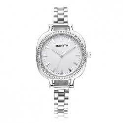 REBIRTH Casual Waterproof Sport Watch Quartz Wrist Minimalist White Gold Watches for Women for Women Watches