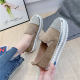 Women Rhinestone Stitching Wearable Slip On Platform Casual Flats for Platform