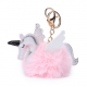 Women Faux Fur Unicorn Bag Charm Cute Key Chain for Bag Accessories