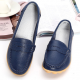 Big Size Pattern Leather Breathable Slip On Soft Flat Loafers for Flat & Loafers