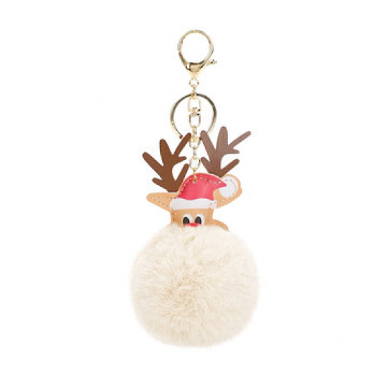 Cartoon Antler Fur Ball Pendant Bag Accessory For Women for Bag Accessories