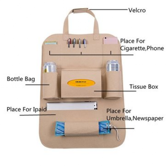 Multi-functional Car Storage Bag Carriage Bag Non-wovens Hanging Bag for Storage Bags