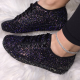 Women Soild Color Sequined Wearable Fashion Casual Shoes for Flat & Loafers