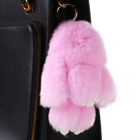 Women Faux Fur Cartoon Design Pom Pom Bag Accessory for Bag Accessories