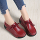 Women Casual Winter Warm Plush Lining Leather Lace Up Platforms Shoes for Flat & Loafers