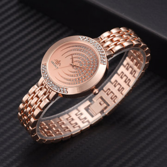 Trendy Gypsophila Quartz Watch Stainless Steel Band Watch Rhinestone Women Watch for Women Watches