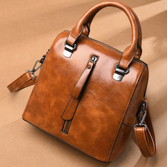 Women Vintage PU Leather Handbag Casual Crossbody Bag for Handbags