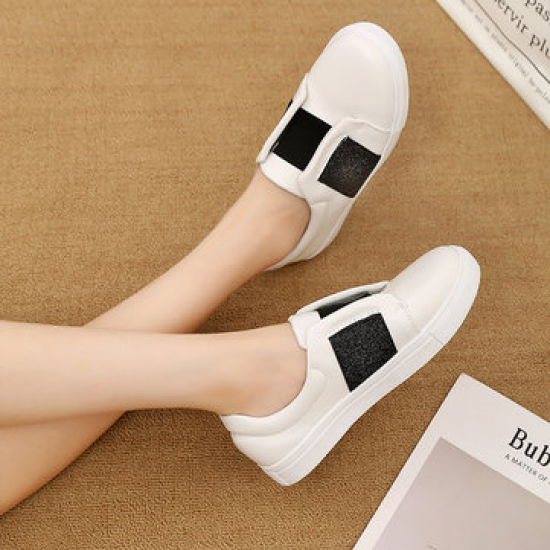 Women Elastic Band Trainers Slip On Flat Shoes for Flat & Loafers