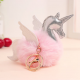 Women Faux Fur Unicorn Bag Charm Cute Key Chain for Bag Accessories