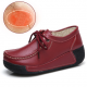 Women Casual Winter Warm Plush Lining Leather Lace Up Platforms Shoes for Flat & Loafers