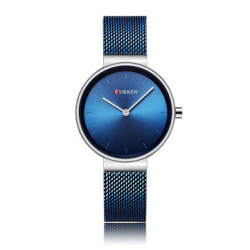 Luxury Womens Quartz Watches Minimalist Laser Dial Ultra Thin Stainless Steel Mesh Wristwatches for Women Watches