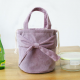 Corduroy Bowknot Bucket Bags Lunch Bags For Women for Storage Bags